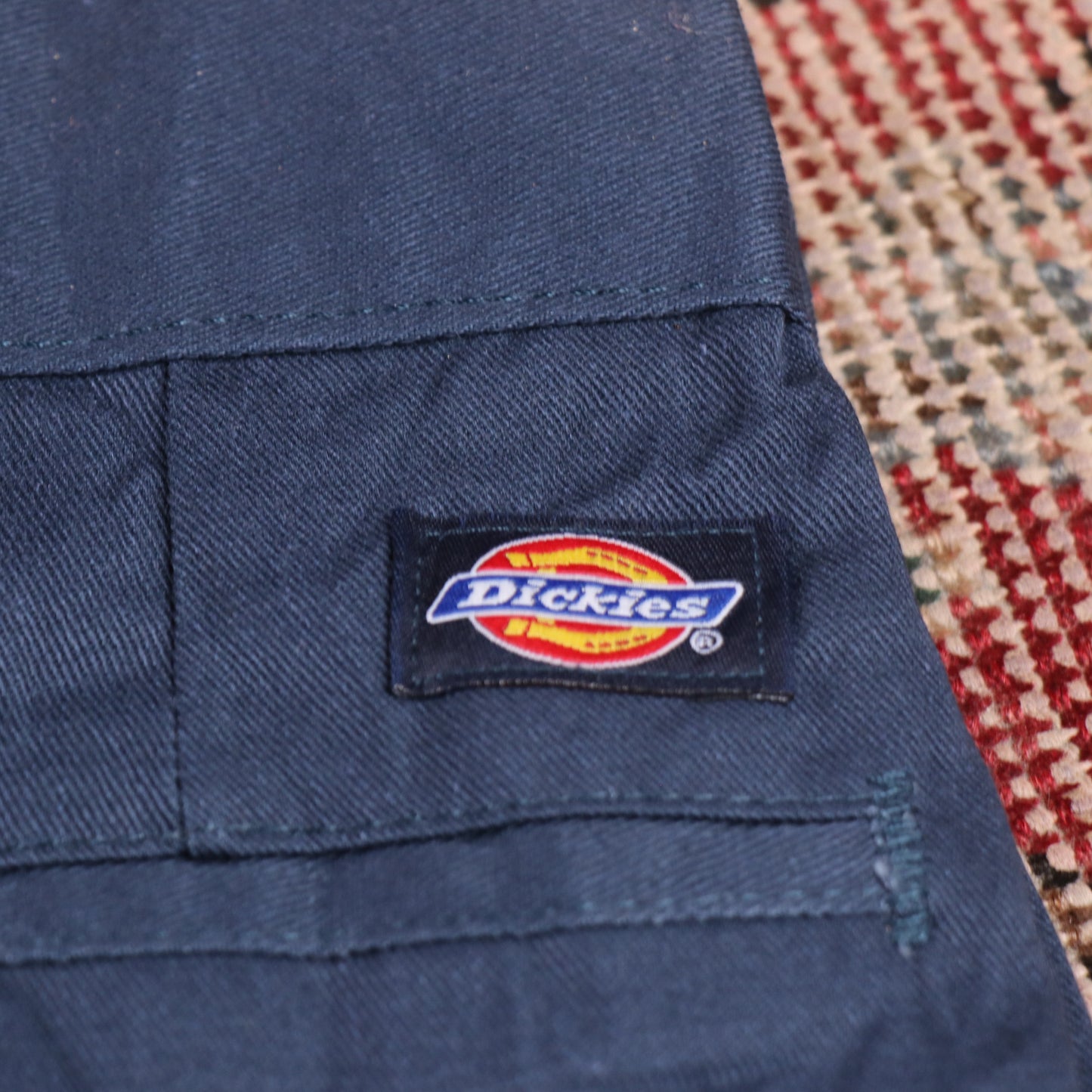 Dickies W40 L34 Straight Leg Blue Cotton Blend Trousers