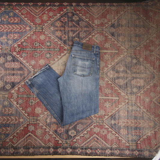 Lee W32 L30 Straight Leg Blue Denim Jeans
