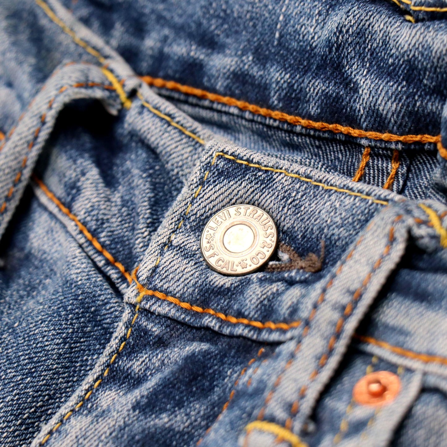 Levi's W34 L28 Straight Leg Blue Denim Jeans