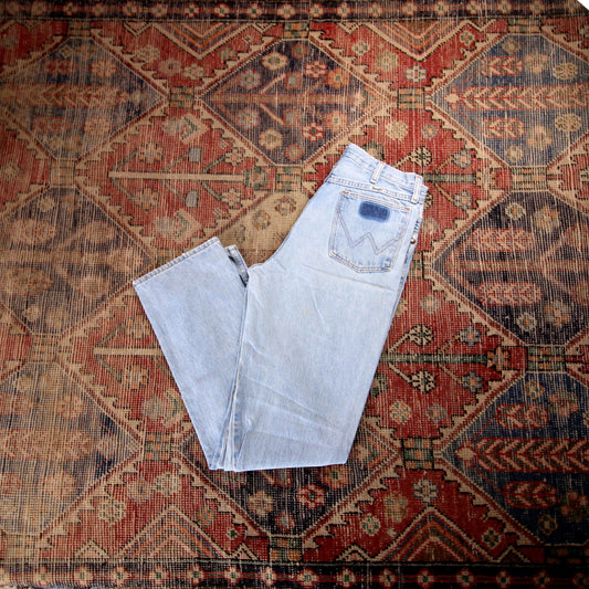 Wrangler W28 L32 Straight Leg Blue Denim Jeans