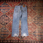Levi's 514 W24 L25 Straight Leg Classic Ripped Style Blue Denim Jeans