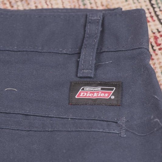 Dickies W36 L30 Straight Leg Blue Cotton Blend Trousers