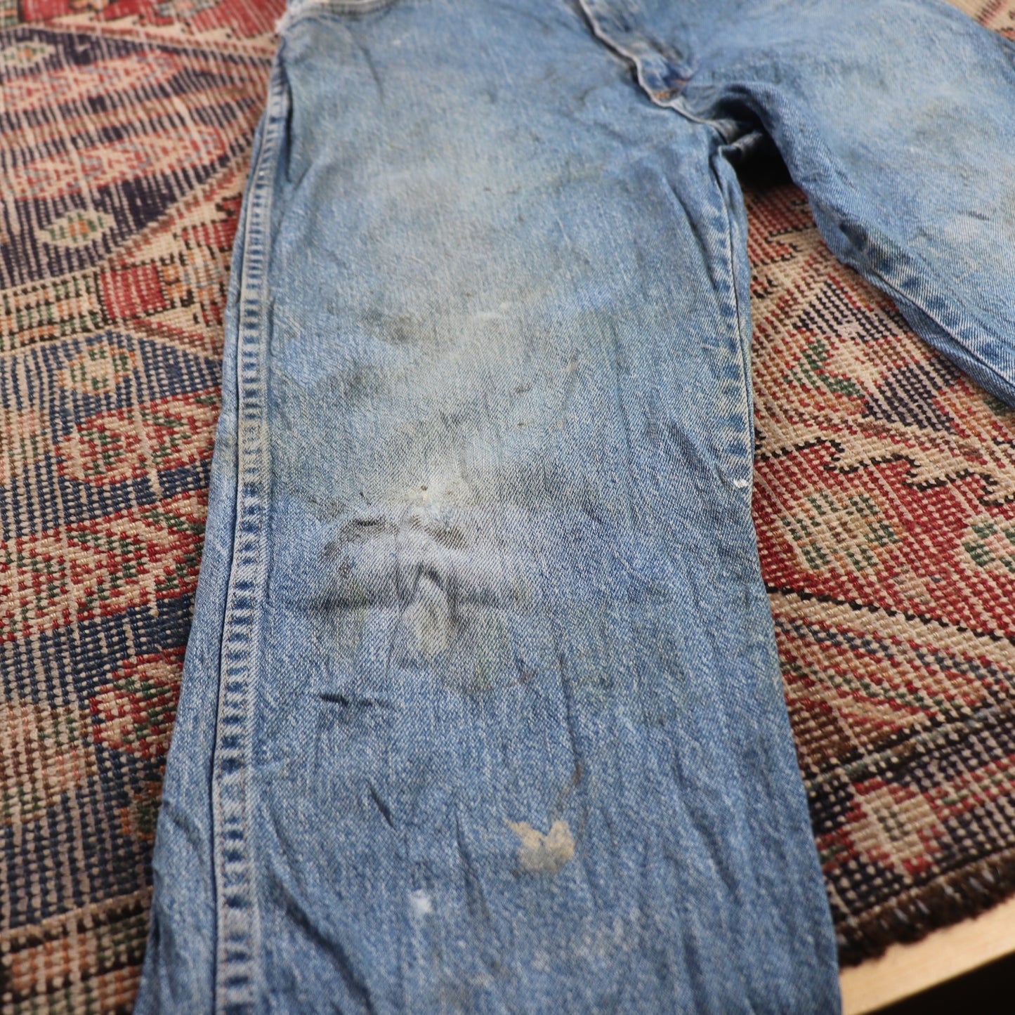 Wrangler W32 L29 Straight Leg Regular Fit Blue Denim Jeans