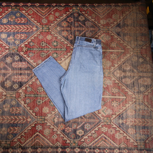 Lee W30 L30 Straight Leg Relaxed Fit Classic Ripped Style Blue Denim Jeans