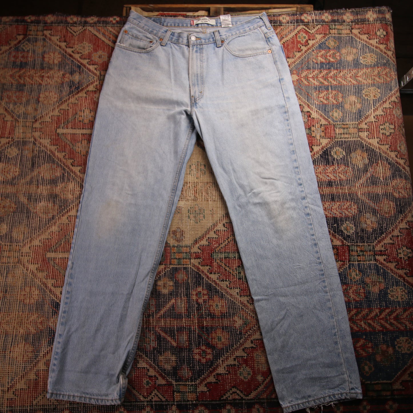 Levi's 550 W36 L33 Tapered Leg Relaxed Fit Blue Denim Jeans