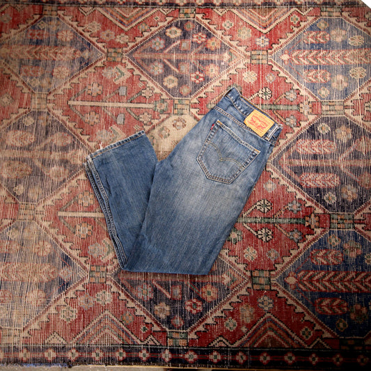 Levi's 505 W34 L28 Straight Leg Regular Fit Blue Denim Jeans