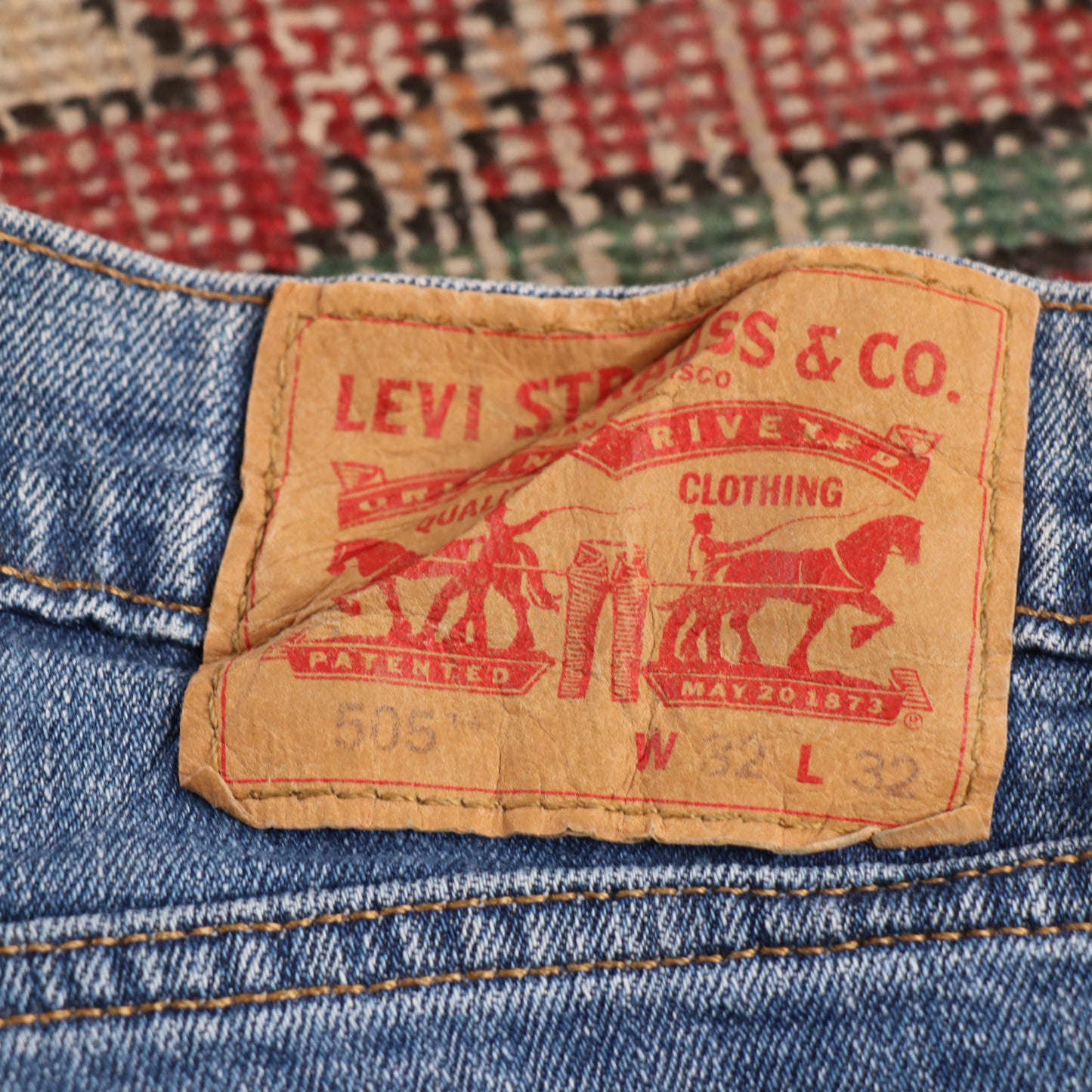 Levi's 505 W32 L31 Straight Leg Regular Fit Blue Denim Jeans