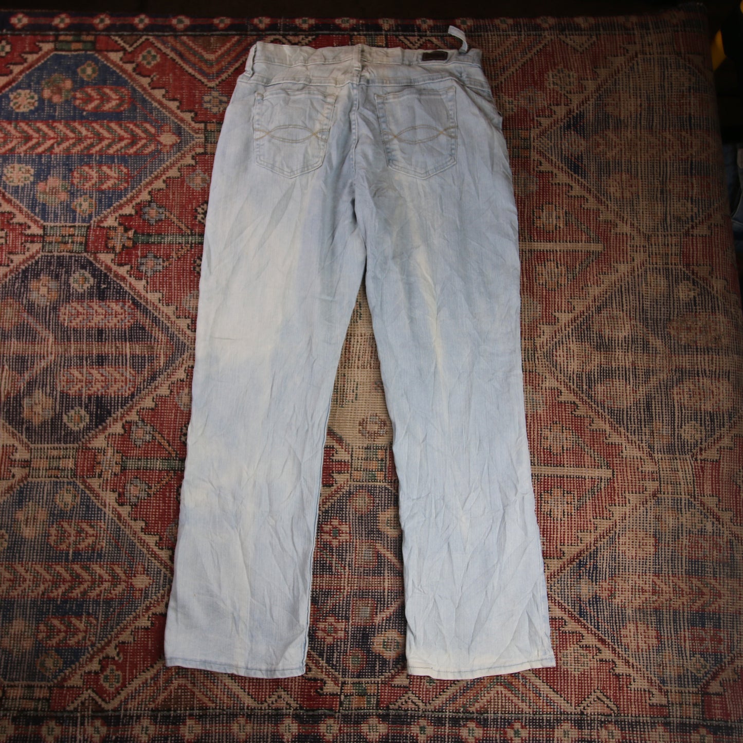 Lee W32 L28 Straight Leg Relaxed Fit Blue Denim Jeans