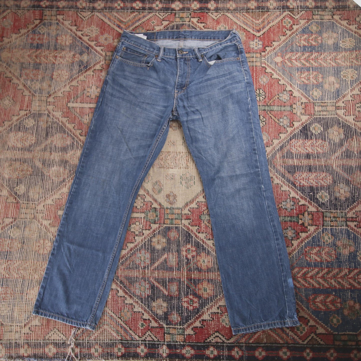 Levi's W32 L28 Straight Leg Blue Denim Jeans
