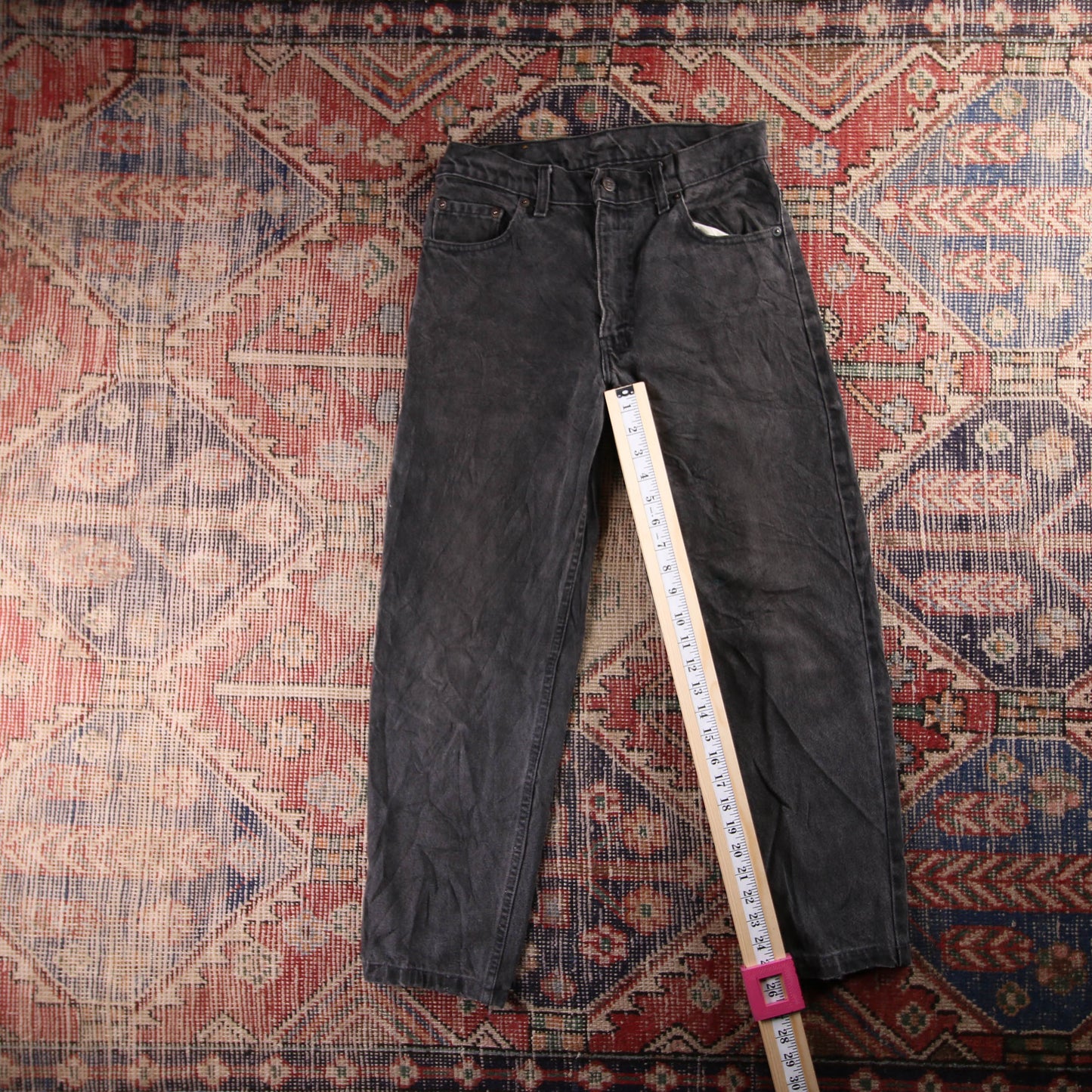 Levi's 550 Red Tab W28 L26 Tapered Leg Relaxed Fit Grey Denim Jeans