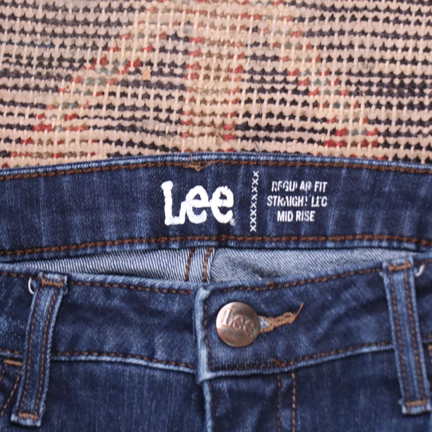 Lee W30 L28 Straight Leg Blue Denim Jeans