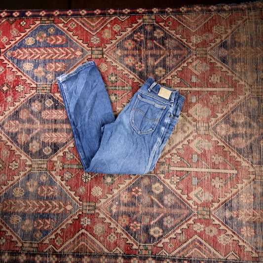 Lee W30 L29 Straight Leg Slim Fit Blue Denim Jeans