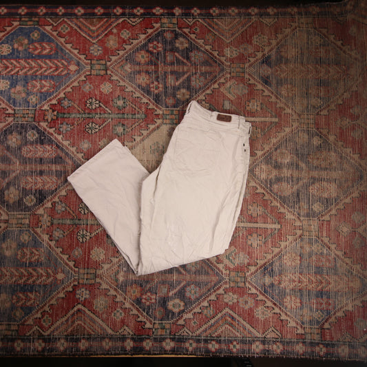 Lee W34 L28 Straight Leg Loose Fit Beige Denim Jeans