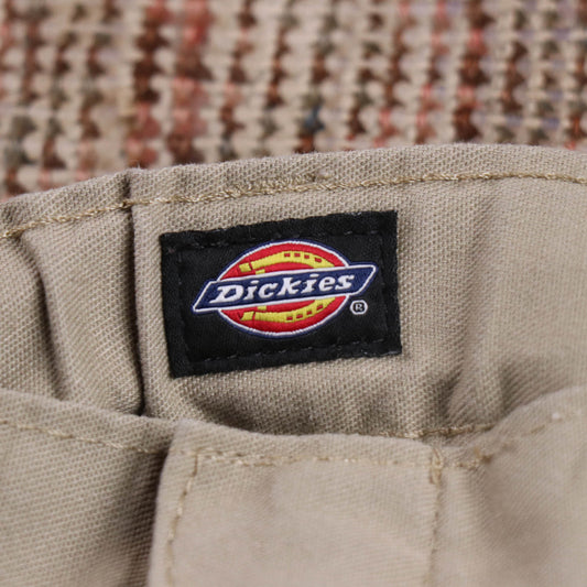 Dickies W28 L30 Straight Leg Beige Cotton Blend Casual Trousers
