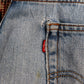 Levi's 505 W34 L30 Straight Leg Regular Fit Classic Ripped Style Blue Denim Jean