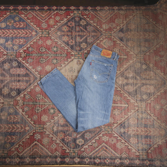 Levi's 511 W34 L32 Slim Fit Classic Ripped Style Blue Denim Jeans
