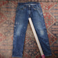 Levi's 505 Red Tab W34 L31 Straight Leg Regular Fit Blue Denim Jeans