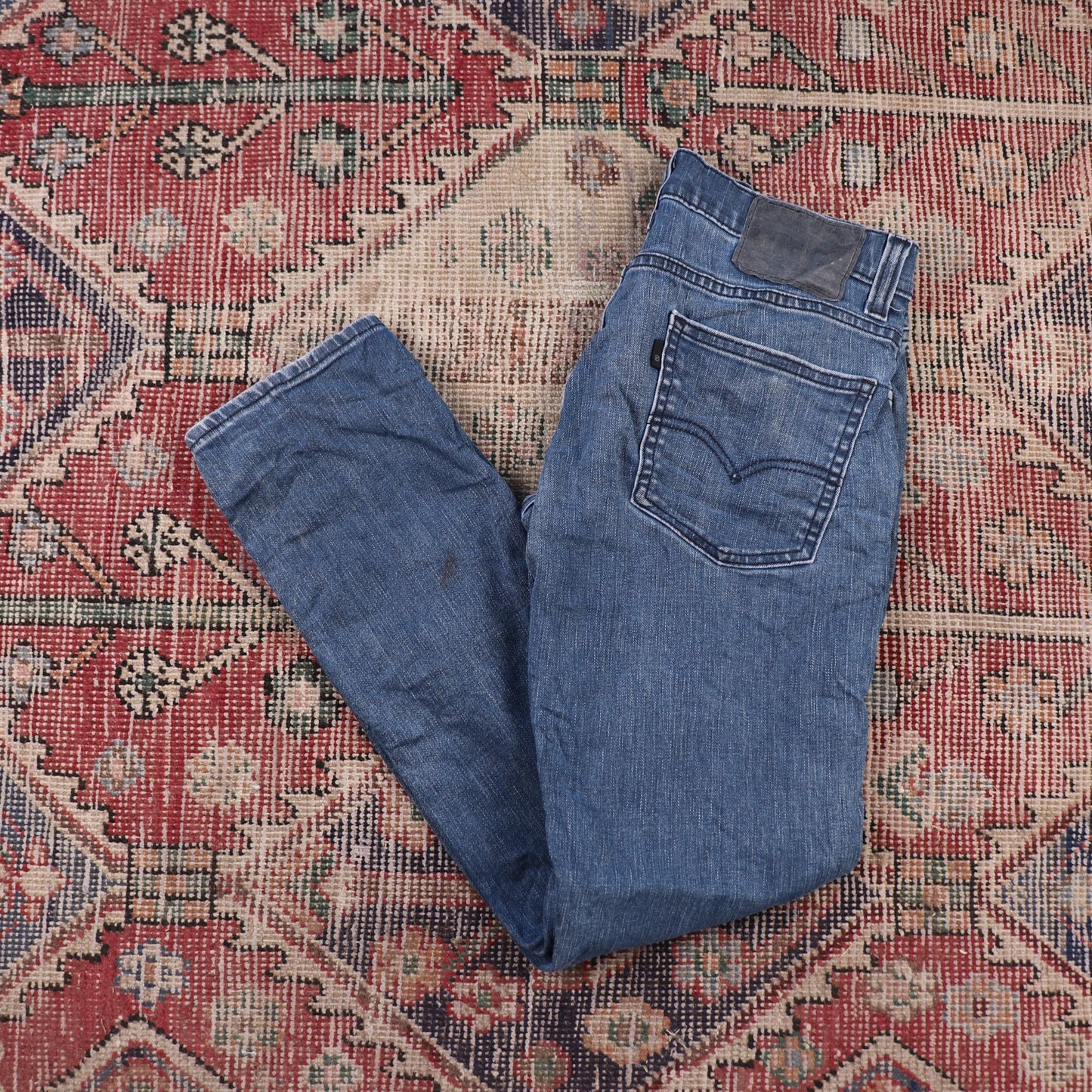 Levi's W28 L27 Straight Leg Blue Denim Jeans