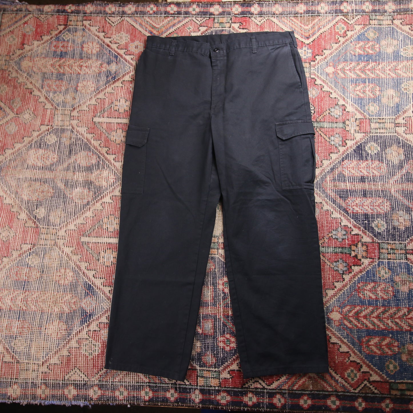Dickies W36 L27 Cargo Black Cotton Blend Trousers