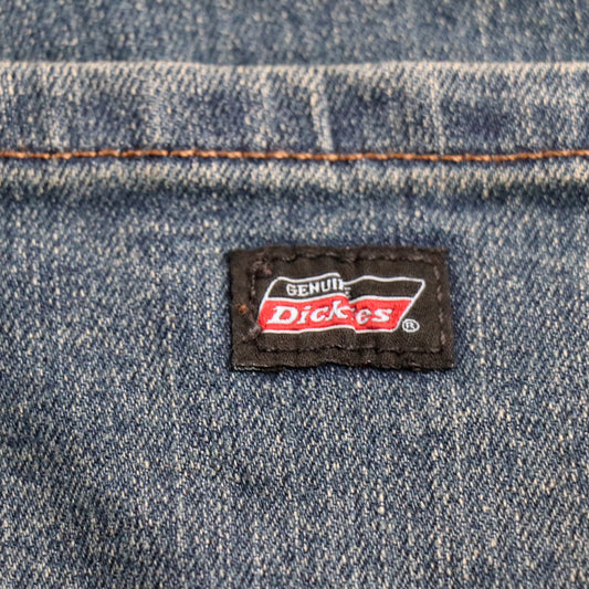 Dickies W32 L34 Straight Leg Blue Denim Trousers