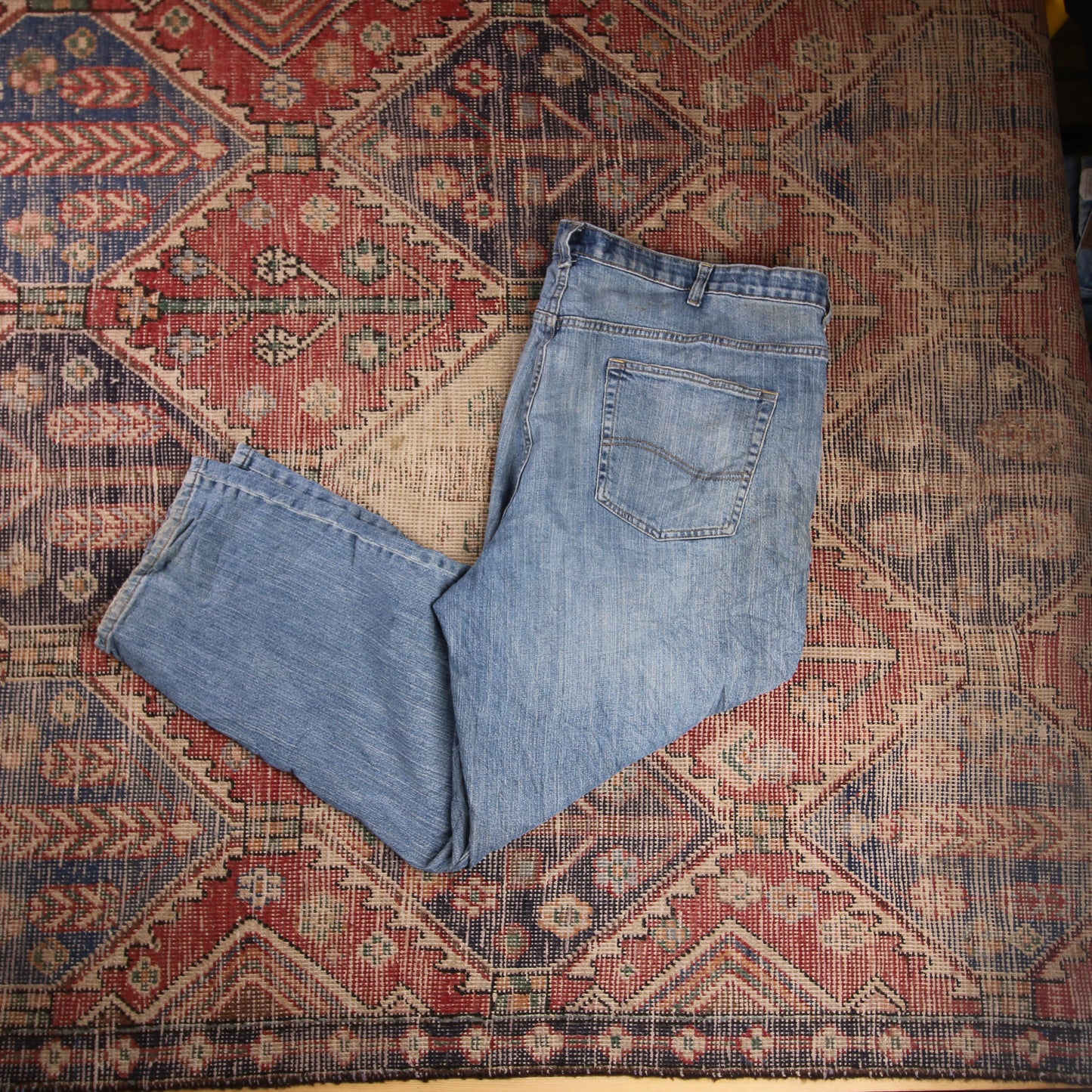 Lee W46 L29 Loose Fit Blue Denim Jeans