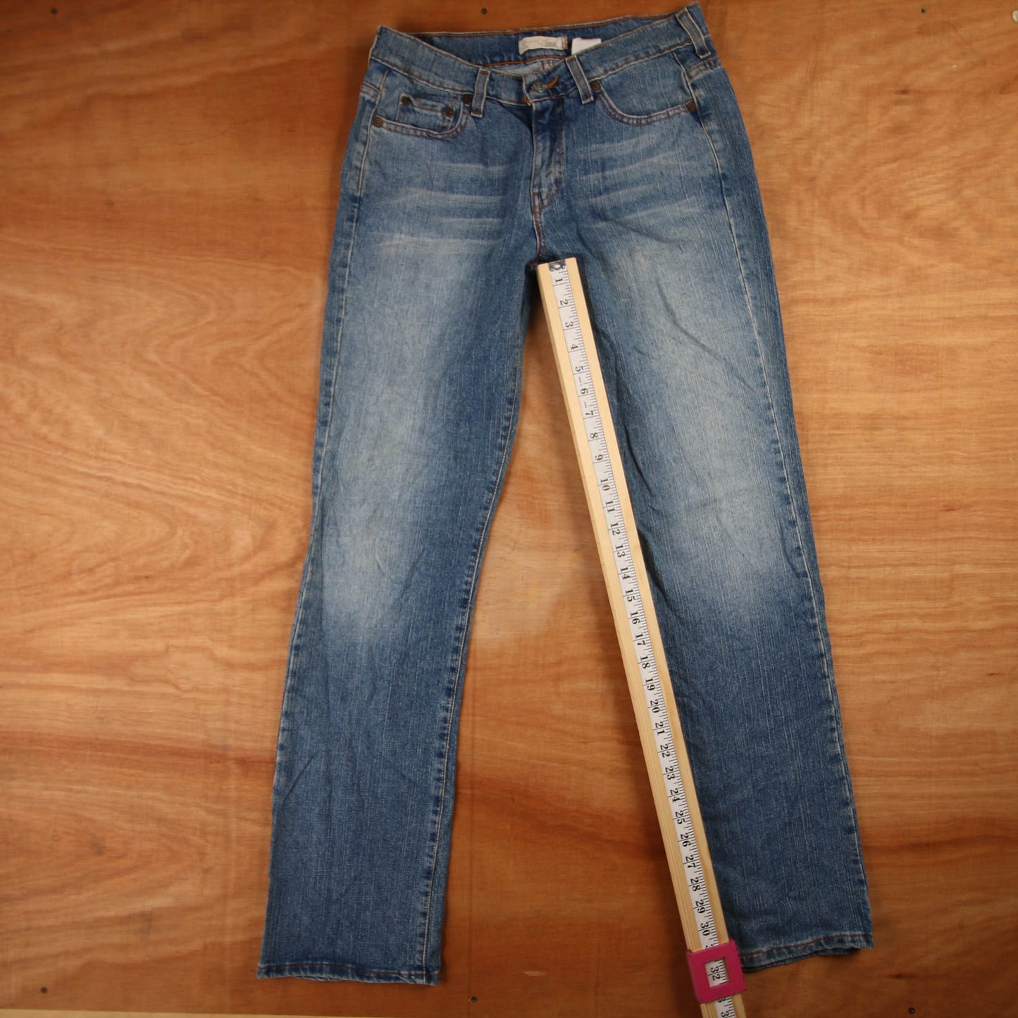 Levi's 505 Red Tab W30 L32 Straight Leg Regular Fit Blue Denim Jeans