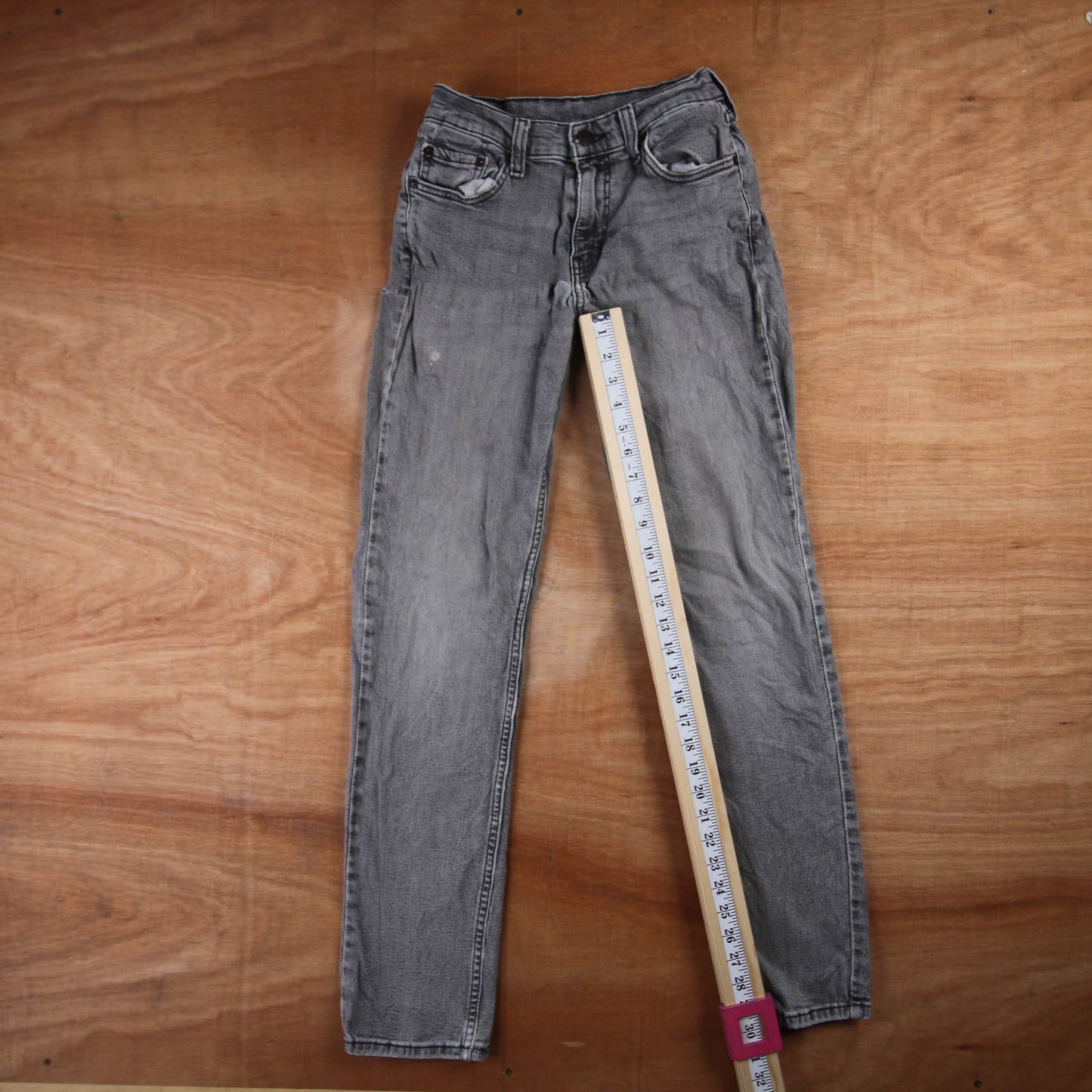 Levi's 511 Red Tab W26 L30 Slim Fit Grey Denim Jeans
