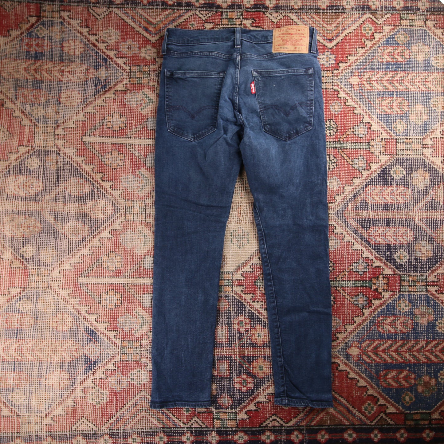 Levi's 511 Red Tab W28 L28 Slim Fit Classic Ripped Style Blue Denim Jeans