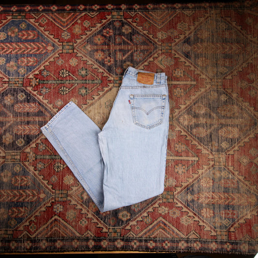 Levi's 550 W32 L35 Tapered Leg Relaxed Fit Blue Denim Jeans