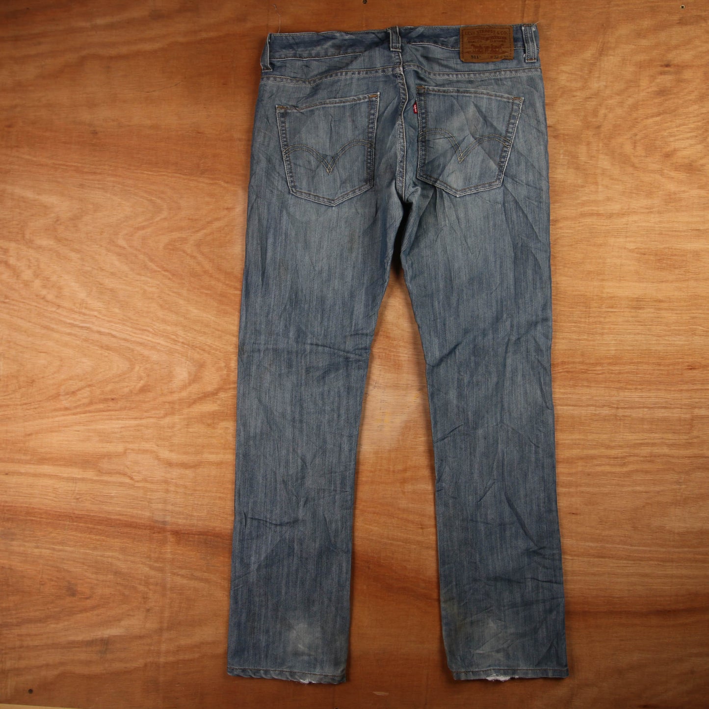Levi's 511 Red Tab W34 L31 Slim Fit Blue Denim Jeans