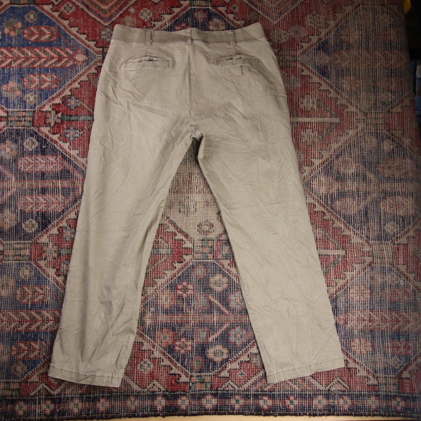 Lee W36 L27 Straight Leg Regular Fit Beige Denim Trousers