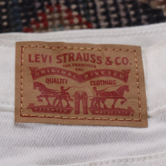 Levi's W34 L25 Slim Fit White Denim Jeans