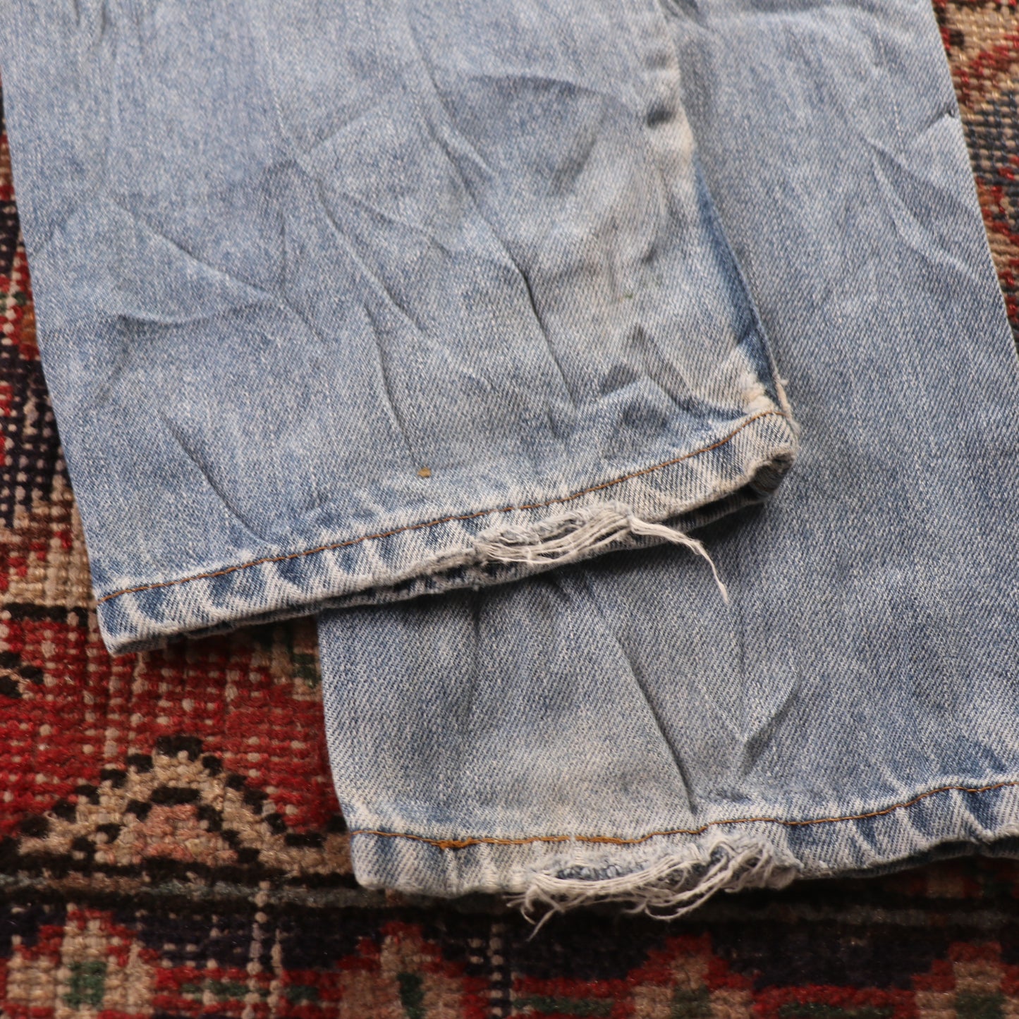 Levi's 501 Red Tab W30 L32 Original Fit Classic Ripped Style Blue Denim Jeans