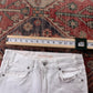 Levi's 721 Red Tab W28 L25 Straight Leg White Denim Jeans