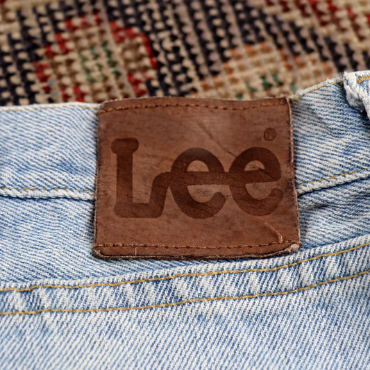 Lee W38 L30 Tapered Leg Loose Fit Blue Denim Jeans