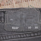 Levi's 510 W30 L28 Skinny Black Denim Jeans
