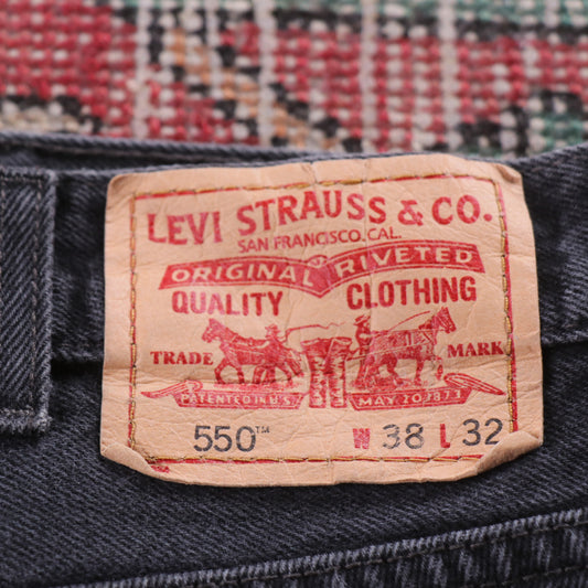 Levi's 550 Red Tab W30 L31 Tapered Leg Relaxed Fit Grey Denim Jeans