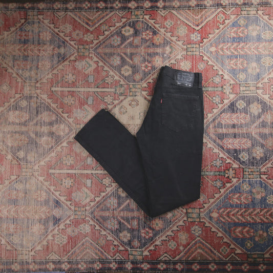 Levi's 511 Red Tab W28 L33 Slim Fit Black Denim Jeans