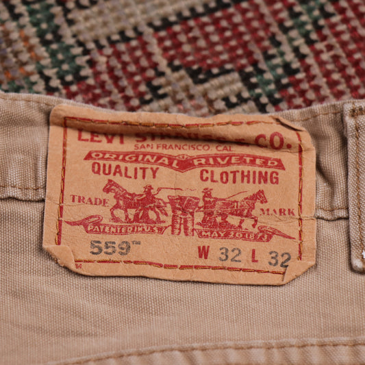 Levi's 559 W32 L31 Straight Leg Relaxed Fit Brown Denim Jeans