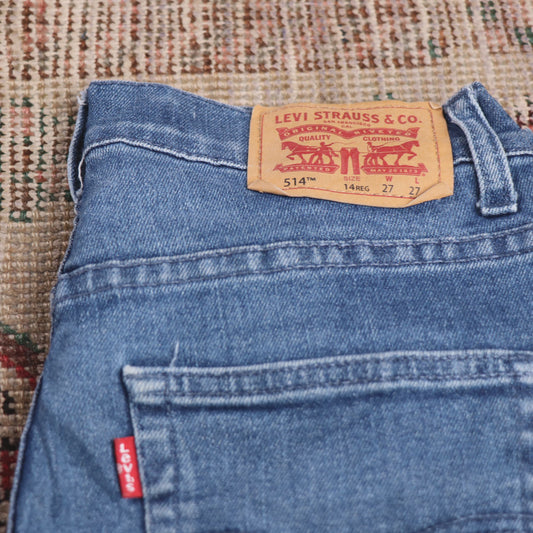 Levi's 514 W26 L26 Straight Leg Blue Denim Jeans
