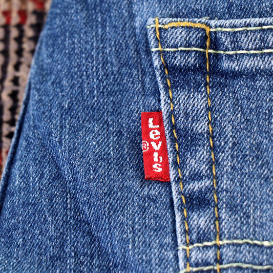 Levi's 511 Red Tab W30 L29 Slim Fit Classic Ripped Style Blue Denim Jeans