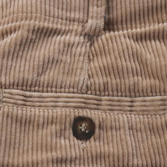 Unbranded W26 L26 Tapered Leg Loose Fit Brown Corduroy Trousers