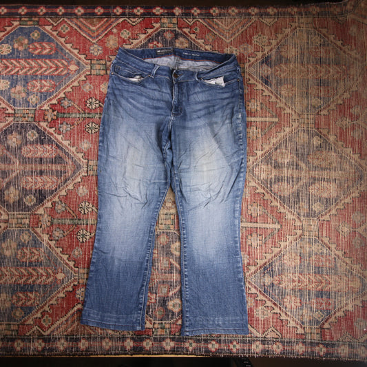 Lee W36 L26 Straight Leg Loose Fit Blue Denim Jeans