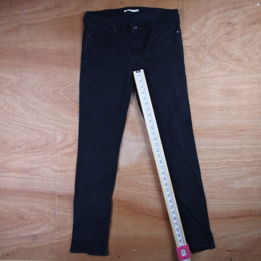 Levi's 712 Black Tab W32 L32 Slim Black Denim Jeans
