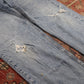Lee W36 L29 Straight Leg Loose Fit Classic Ripped Style Blue Denim Jeans