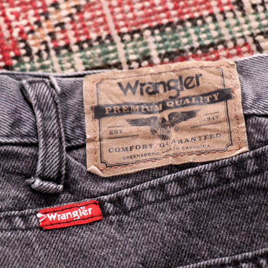 Wrangler W34 L30 Straight Leg Grey Denim Jeans
