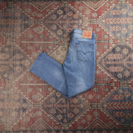 Levi's 514 Red Tab W30 L29 Straight Leg Blue Denim Jeans