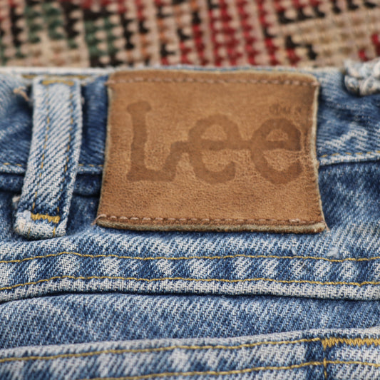 Lee W34 L27 Straight Leg Relaxed Fit Blue Denim Jeans