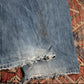 Lee W38 L27 Straight Leg Relaxed Fit Classic Ripped Style Blue Denim Jeans