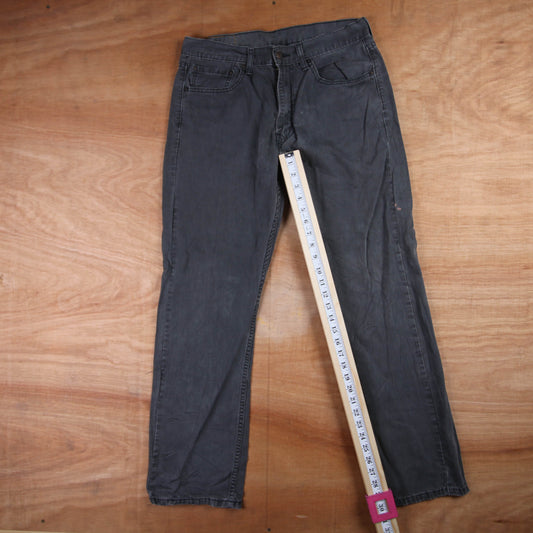 Levi's 505 Red Tab W32 L30 Straight Leg Regular Fit Grey Denim Jeans